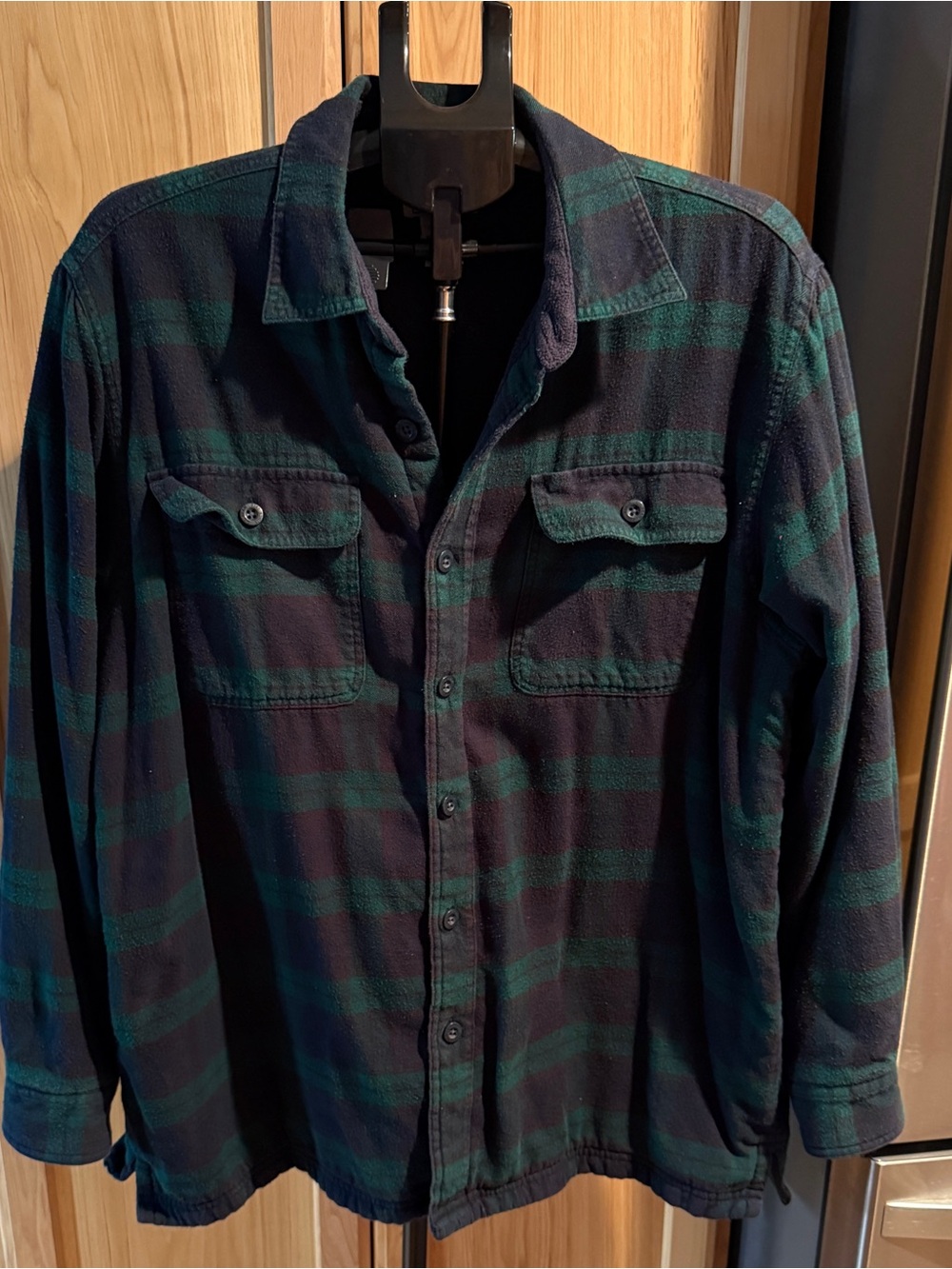 L.L.Bean Men's Fleece-Lined Flannel Shirt Size Large